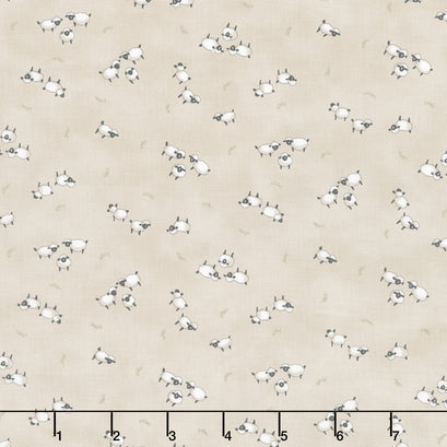 Willow's Farm - Sheeps In The Pasture Mushroom Yardage