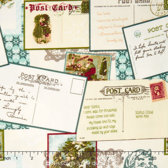Postcards for Santa - Main Green Yardage