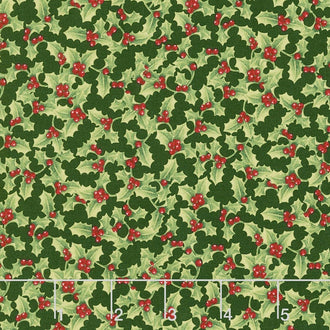 Anne of Green Gables Christmas - Holly Green Yardage