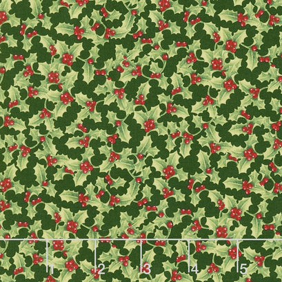Anne of Green Gables Christmas - Holly Green Yardage