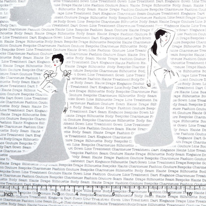 City Chic - Fashion Models Silver Metallic Yardage
