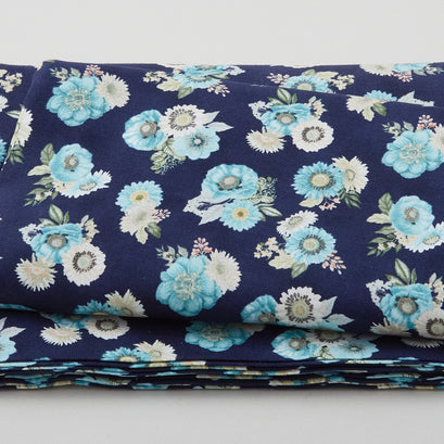 Blissful - Floral Toss Navy 3 Yard Cut