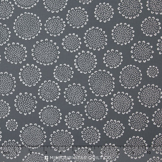 Blueberry Park - Neutral Graphite Dotty Sunflowers Yardage