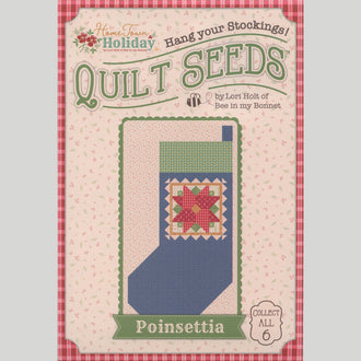 Lori Holt Home Town Holiday Quilt Seeds Quilt Pattern - Poinsettia No. 2