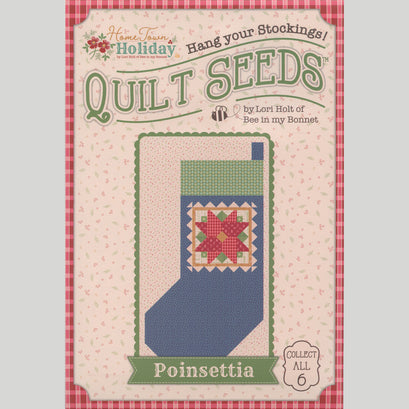 Lori Holt Home Town Holiday Quilt Seeds Quilt Pattern - Poinsettia No. 2