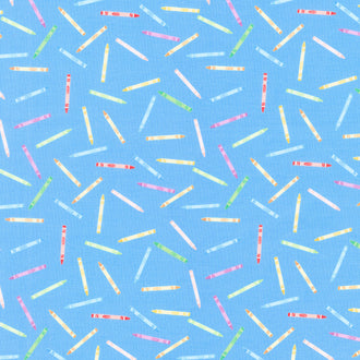 Get Your Cray-on - Crayola Crayons Blue Yardage