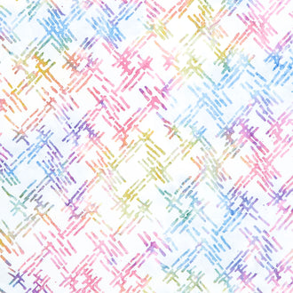 Tranquil Moments Batiks - Diagonal Lines Snow Yardage