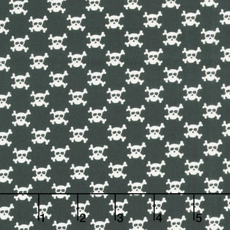 Pirates Ahoy - Skulls Black Yardage