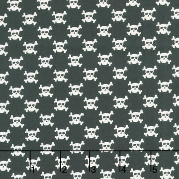 Pirates Ahoy - Skulls Black Yardage