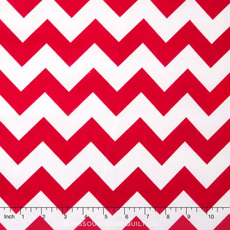 Medium Chevron - Red 108" Backing