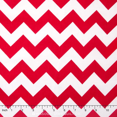 Medium Chevron - Red 108" Backing