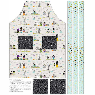 Halloween Magic - Apron Gray Panel