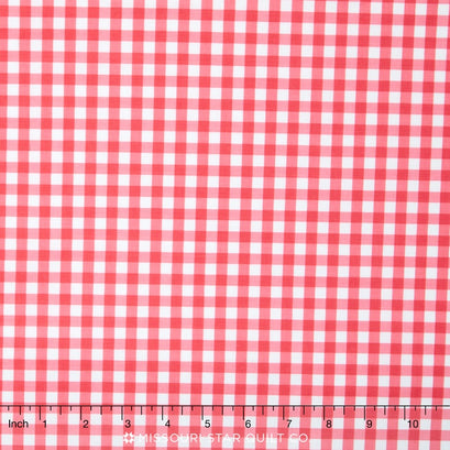 Medium Gingham - Hot Pink Yardage