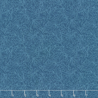 Willoughby - Floral Outline Navy Yardage