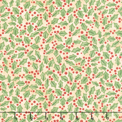 Up on the Housetop - Holly Snowflake Yardage