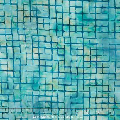Artisan Batiks - Elementals Boxed In Aqua Batiks Yardage