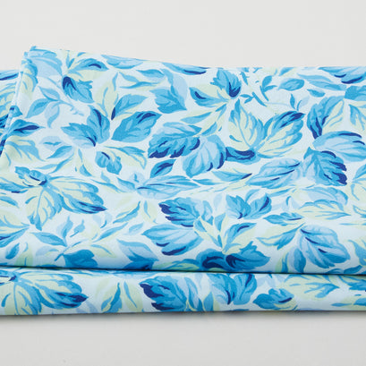 Country Cottage - Lotsa Leaves Blue 2 Yard Cut