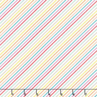 Laguna Sunrise - Stripe Off White Yardage