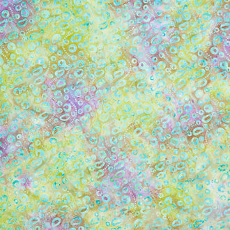 Fairy Floss Batiks - Woodblock Drops Multi Yardage