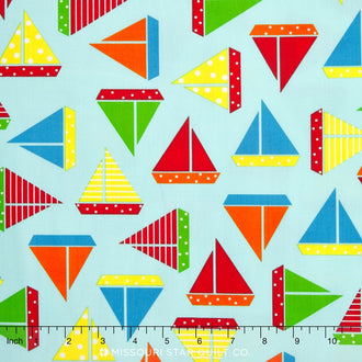 Sea and Sun - Sailboats Pacific Yardage
