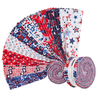 Red, White and Starry Blue 2.5" Strips