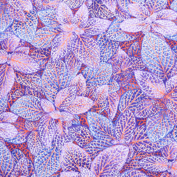 Kaffe Fassett Collective - August 2024 - Fittonia Blue Yardage Alternative View #1