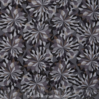 Black & White Collection - Charcoal Kaleidoscope Yardage