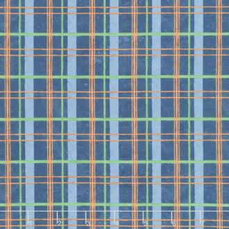 Gnome-kin Patch - Plaid Navy Yardage