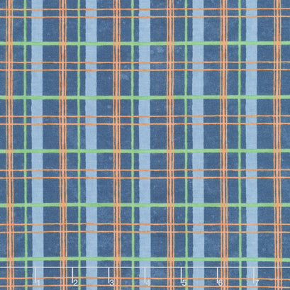 Gnome-kin Patch - Plaid Navy Yardage