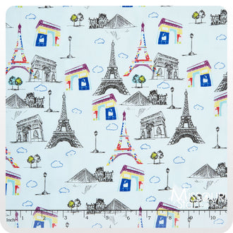 Pepe in Paris - Main Blue Yardage