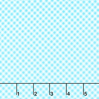 Playtime Flannel - Bias Gingham Aqua Yardage