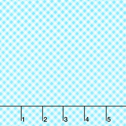Playtime Flannel - Bias Gingham Aqua Yardage