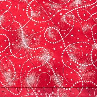 Holiday Flourish 8 - Red Metallic Yardage