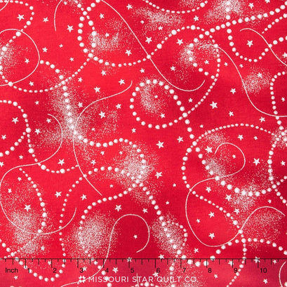 Holiday Flourish 8 - Red Metallic Yardage