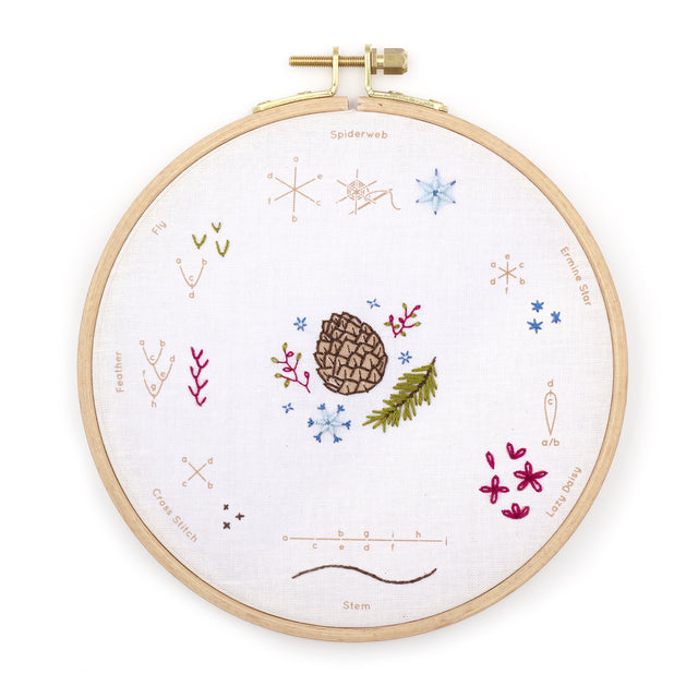 Winter Embroidery Stitch Sampler Kit Primary Image