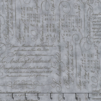 Quill - Goods Script Ledger Quilt Back Feather 108" Wide Backing