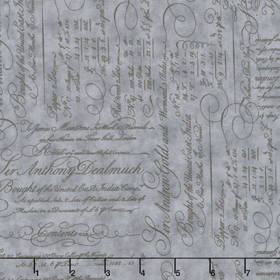 Quill - Goods Script Ledger Quilt Back Feather 108" Wide Backing