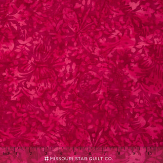 Tonga Batiks - Jelly Bean Bird & Butterfly Ruby Yardage