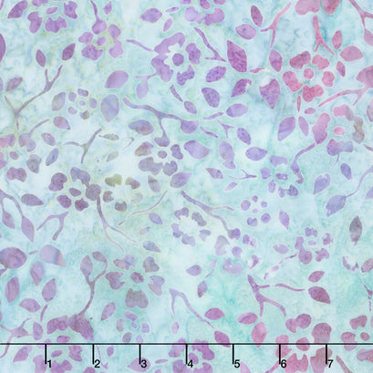 Artisan Batiks - Anemone Small Flowers Sea Glass Yardage