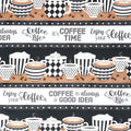 Coffee Life - Repeating Stripe Multi Yardage Primary Image