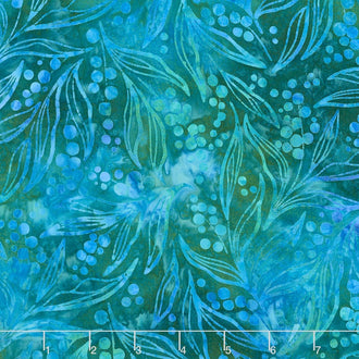 Artisan Batiks - Greenhouse 3 Leaf Stalks Sweet Pea Yardage
