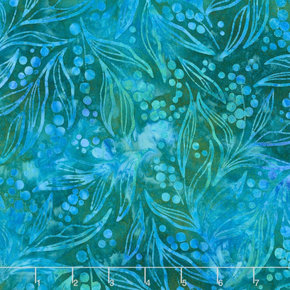 Artisan Batiks - Greenhouse 3 Leaf Stalks Sweet Pea Yardage