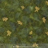 Holiday Flourish - Evergreen Metallic Yardage