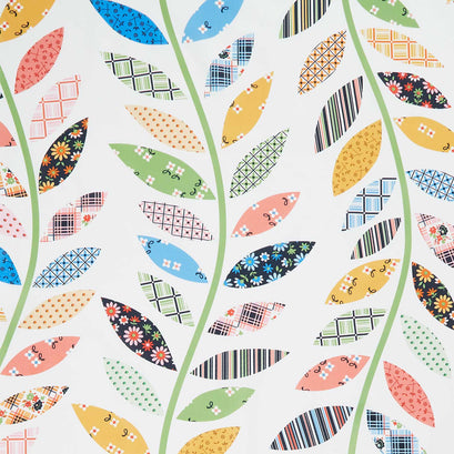 Pretty Things - Leafy Vine Cheater Ivory Cotton Yardage