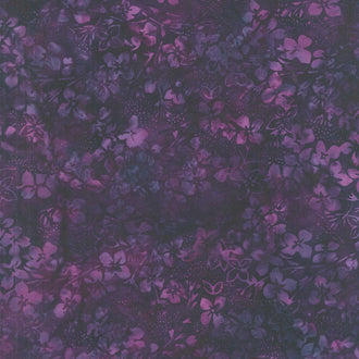 Floral Fun Batiks - Hydrangea Blackberry Yardage