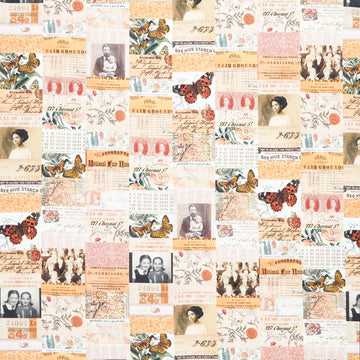 Eclectic Elements - Palette Orange Collage Orange Yardage