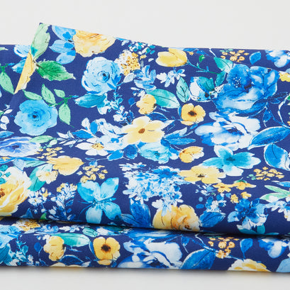 Blue Muse Favorites - Peak Bloom Navy 2 Yard Cut