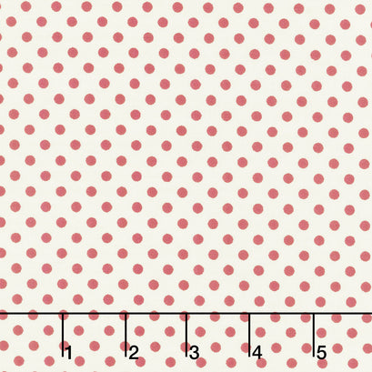 Creating Memories - Winter Woven Polkadot Red Yardage