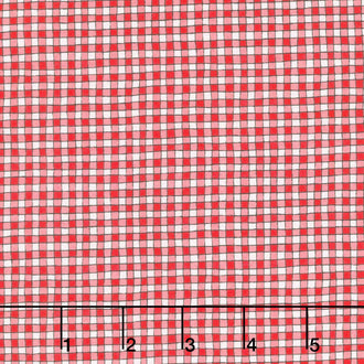 I Heart You - Gingham Red Yardage