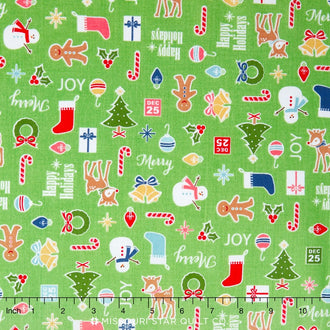 Cozy Christmas - Cozy Main Green Yardage